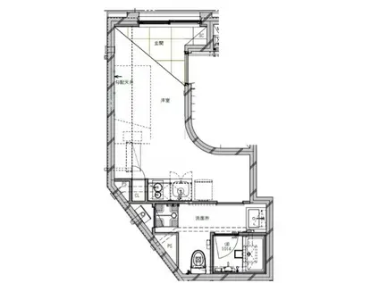 ミライズ中野江原町(ワンルーム/5階)の間取り写真