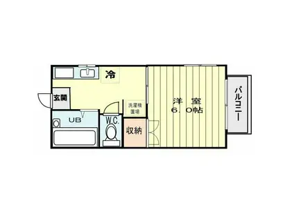 コンフォート湘南(1K/2階)の間取り写真