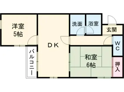 アッシュコート明石(2DK/3階)の間取り写真