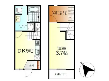 PARK中央(1SDK/1階)の間取り写真