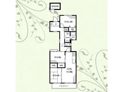 ガーデンテラス永田台(3LDK/2階)の間取り写真