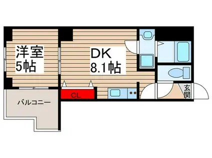 MAISON DE LILY(1DK/1階)の間取り写真