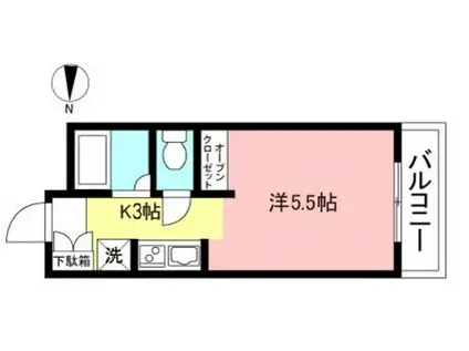 シティハイツ堀之内(1K/5階)の間取り写真
