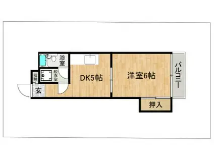 柴田ビル(1DK/5階)の間取り写真