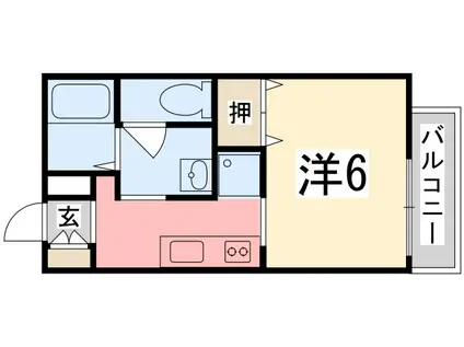 グリーンプラザ梶原(1K/2階)の間取り写真