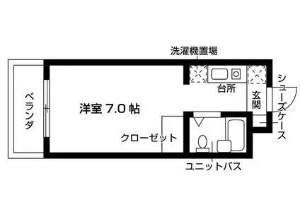 ジョアメゾン神里(1K/3階)の間取り写真