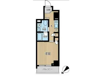 オーキッドレジデンス蔵前II(1K/5階)の間取り写真