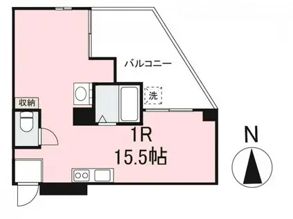 中野町レジデンス(ワンルーム/2階)の間取り写真