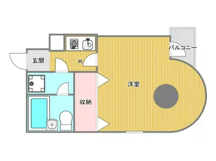 ビューライフ天神橋(1K/11階)の間取り写真