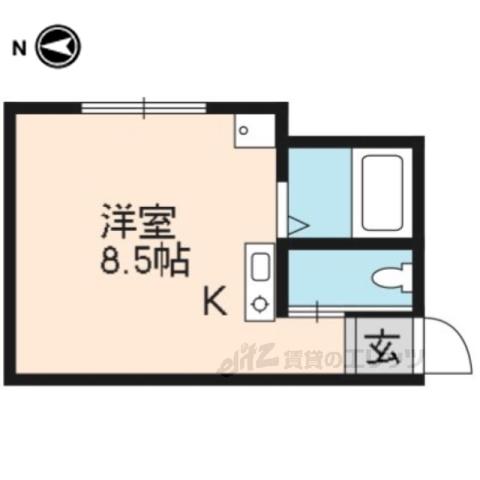アンダーフォレスト(ワンルーム/2階)の間取り写真