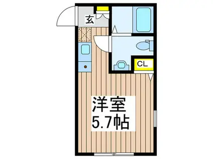 シャトレレアール上大岡(ワンルーム/1階)の間取り写真