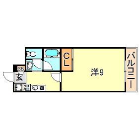 セルサス大道壱番館(1K/4階)の間取り写真