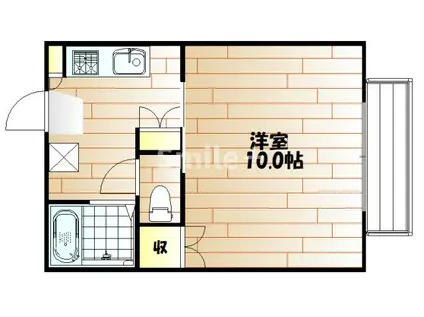 カーサエスポワール(1K/2階)の間取り写真
