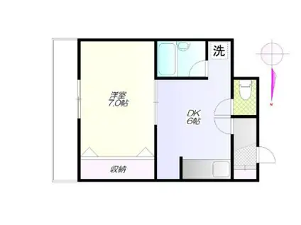 リアライズマンション(1DK/4階)の間取り写真