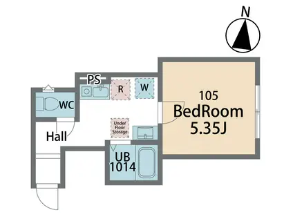 MOCA(1K/1階)の間取り写真