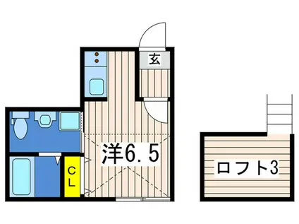 レイディアンス六浦(ワンルーム/2階)の間取り写真