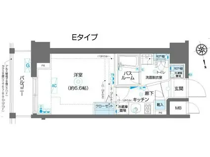 ZOOM川崎サウス(1K/11階)の間取り写真
