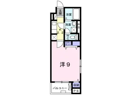 JR根岸線 根岸駅(神奈川) 徒歩5分 4階建 築6年(1K/3階)の間取り写真