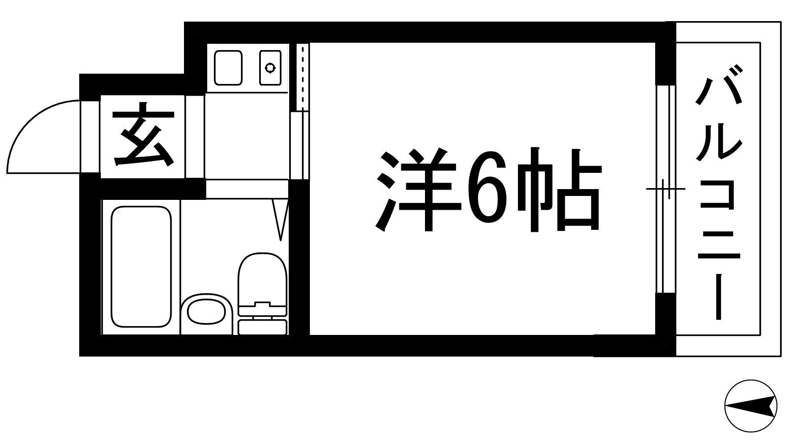BJビル(ワンルーム/3階)の間取り写真