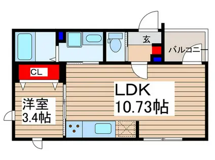 西みずほ台AP(1LDK/2階)の間取り写真