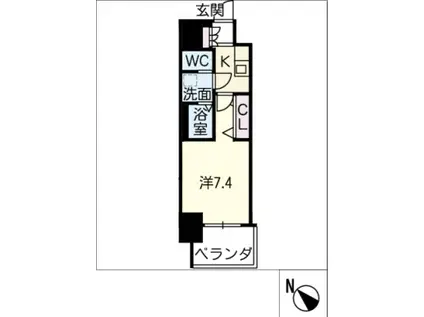 S-RESIDENCE名駅南3月入居可物件あり(1K/3階)の間取り写真