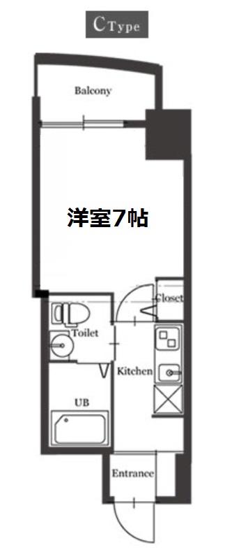 セレニテ梅田北(1K/9階)の間取り写真