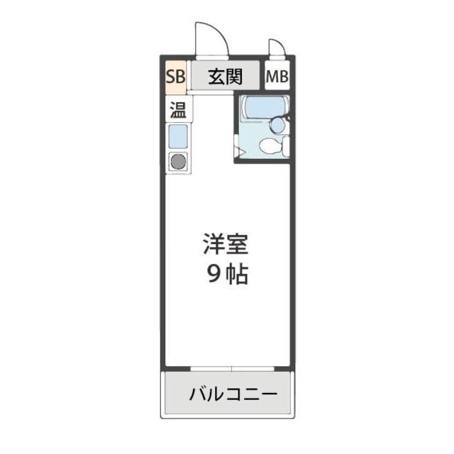 グリーンハイツ(ワンルーム/1階)の間取り写真