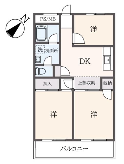 ロイヤル内田(3DK/1階)の間取り写真
