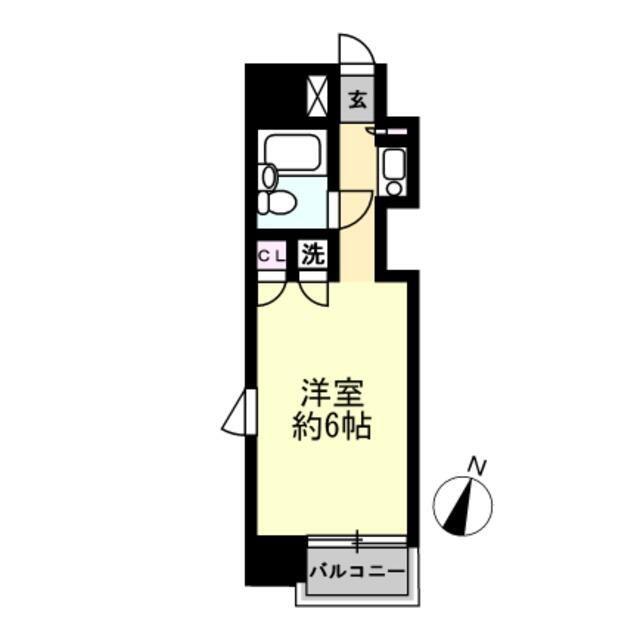 ビューネ茗荷谷(1K/2階)の間取り写真