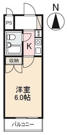 ブルマレカーザ(1K/3階)の間取り写真