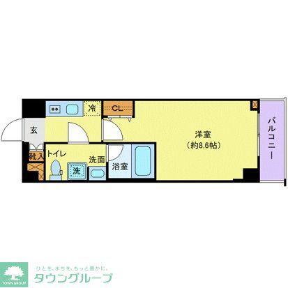 ステージグランデ竹ノ塚(1K/5階)の間取り写真