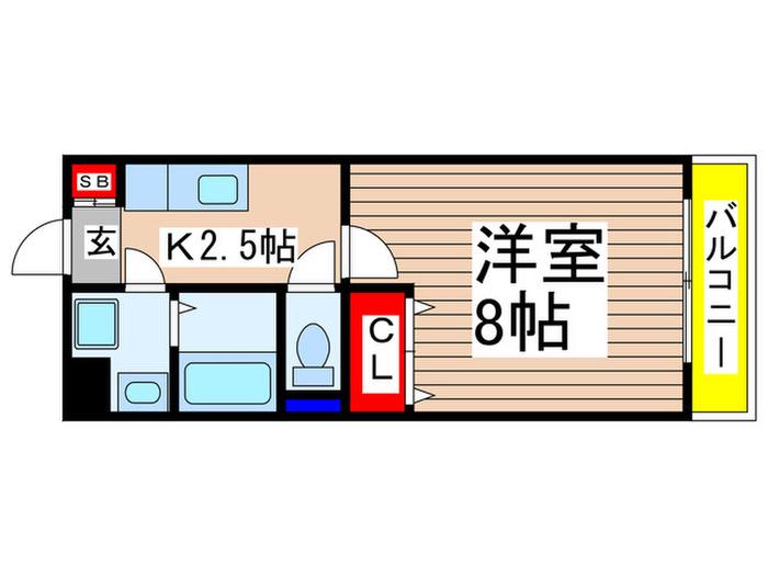 HATII(1K/2階)の間取り写真