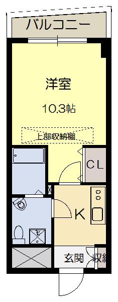 SERENITE江坂四番館(1K/10階)の間取り写真