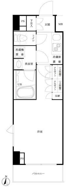 ルーブル池袋弐番館(1K/6階)の間取り写真