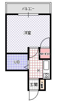 クリオコート寝屋川(1K/3階)の間取り写真
