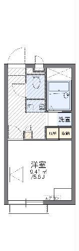 レオパレス若竹(1K/1階)の間取り写真