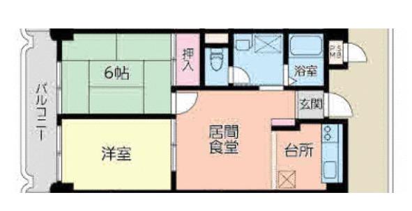ピアハイツ(2LDK/2階)の間取り写真