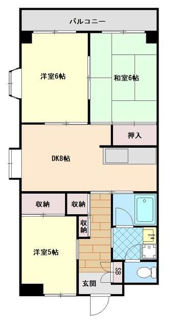KODAヒルズ戸田(3DK/3階)の間取り写真