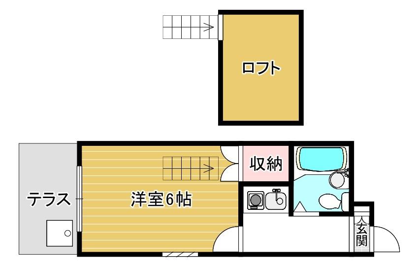 AXISII(1SK/1階)の間取り写真