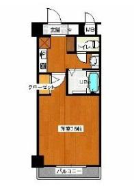サンクレール立川(1K/3階)の間取り写真
