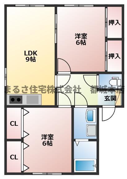 リヴェールIIIIII(2LDK/1階)の間取り写真