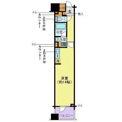 LA.PRYLE新横浜(ワンルーム/4階)の間取り写真