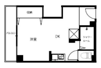 ハイツフルネス(1DK/2階)の間取り写真