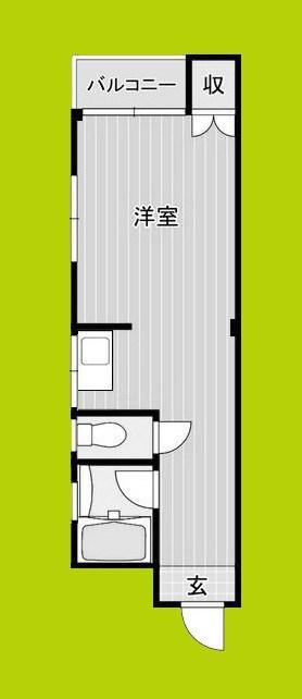ナチュラル遠里小野(ワンルーム/1階)の間取り写真