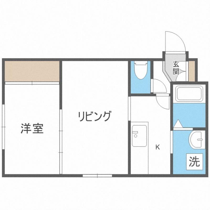 ラピスラズリN28(1LDK/1階)の間取り写真