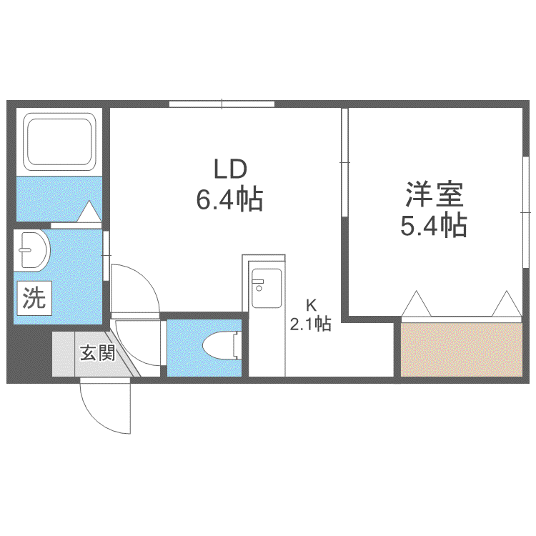 LOUIS I(1LDK/4階)の間取り写真