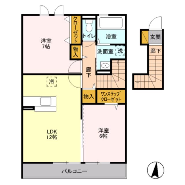 BE-STYLE(2LDK/2階)の間取り写真
