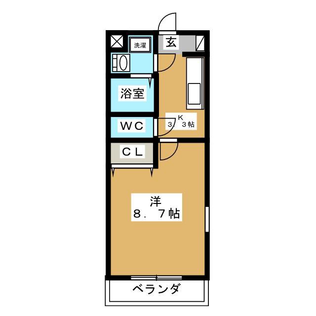 リュミエール(1K/4階)の間取り写真