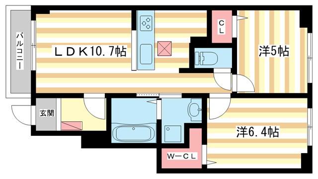 レジデンス マドカ(2LDK/1階)の間取り写真