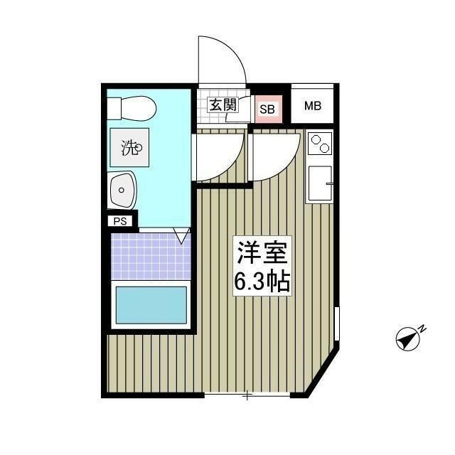 ジニアールコート西尾久(ワンルーム/3階)の間取り写真